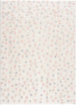 Cansu Pink & Cream Dotted Area Rug