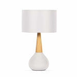 Baugo White Ceramic Table Lamp