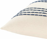 Listie Beige Navy Striped Accent Pillow
