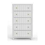 Stapleton Five Drawer Chest, White